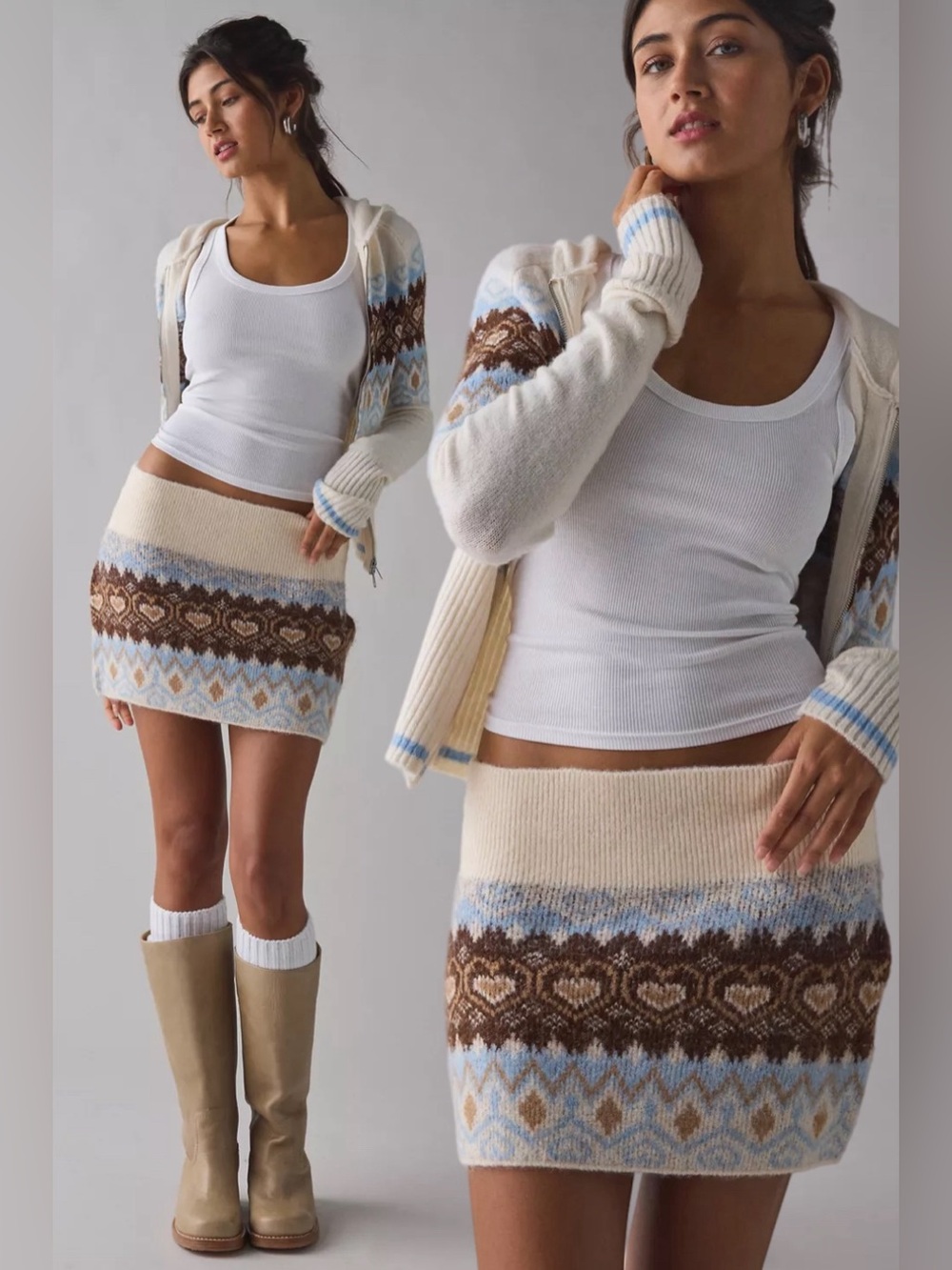 Urban Outfitters | BDG Northern Lights Fair Isle Knit Micro Mini Skirt New Large